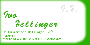 ivo hellinger business card
